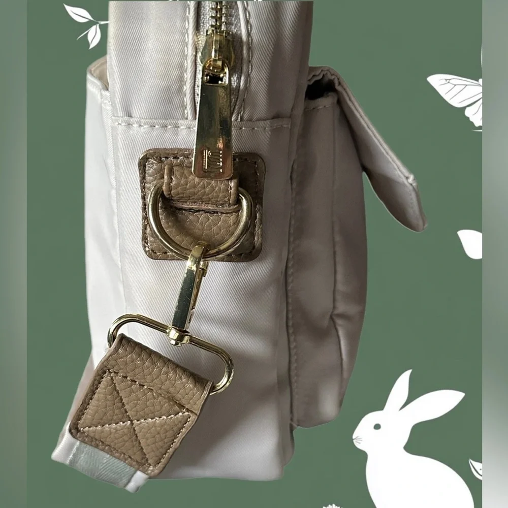 LAUNDRY by Shelli Segal Taupe Nylon Crossbody Bag